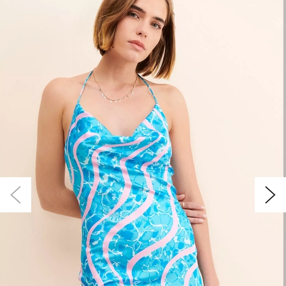 Urban Outfitters  Another Girl Pool Halter Slip Dress Small BNWT Festival Swim - Picture 4 of 13
